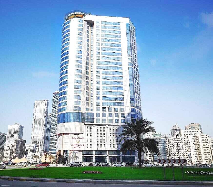 Aryana Hotel building on New Al Taawun Road in Sharjah